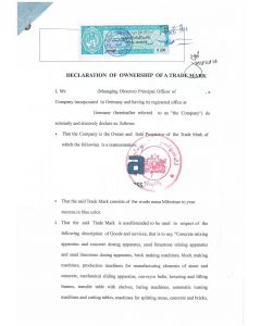 Änderung Markeninhaber (Rechtsnachfolge) Myanmar
