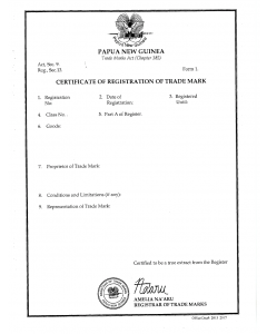 Änderung Adresse Markeninhaber Papua-Neuguinea